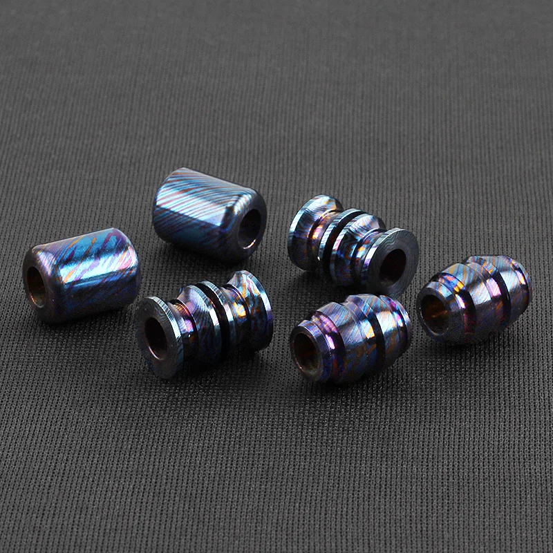 Titanium Mascus Pendant DIY Key Damascus Pendant Bracelet Accessories Beads Timascus Paracord Bead