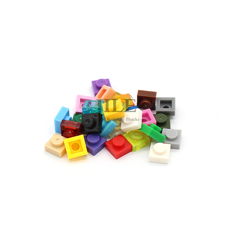 Moc Tiles Plate 1x1 3024 Short Piece DIY Creative Enlighten Basics Building Blocks Bricks Compatible with Assembles Particles