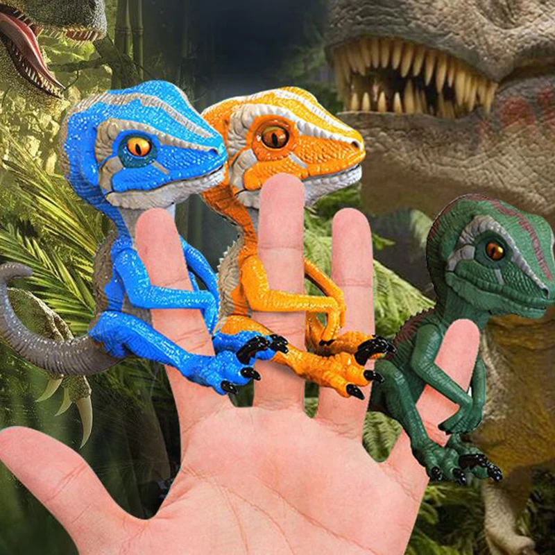 Creative Velociraptor figure Electric Dinosaur Pets Toy Fingertip Finger Dinosaurus Smart Toy Electronic Pet Dinosaurio Model