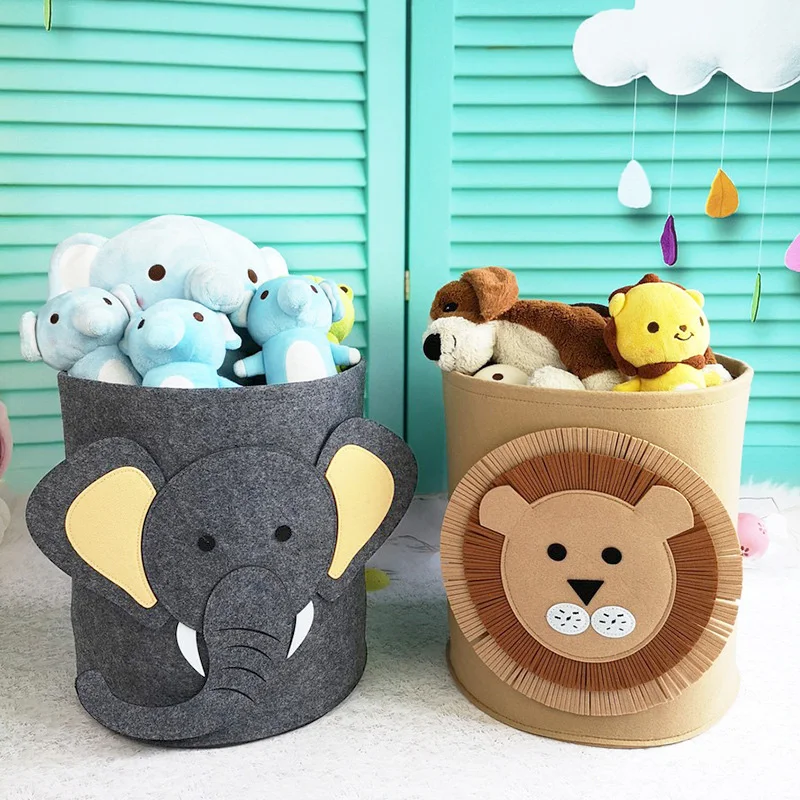 Cartoon Animal Storage Basket Kids Toys Clothes Laundry Baskets Organizer Sundries Folding Storage Box Cabinet Kwaii Container