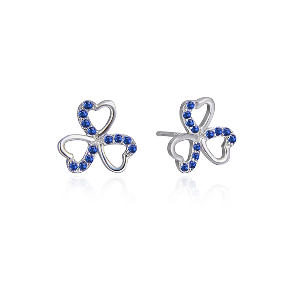 Fashion Temperament Girls' Ear Accessories S925 Silver Set Zircon Creative Personality Small Apple Earrings
