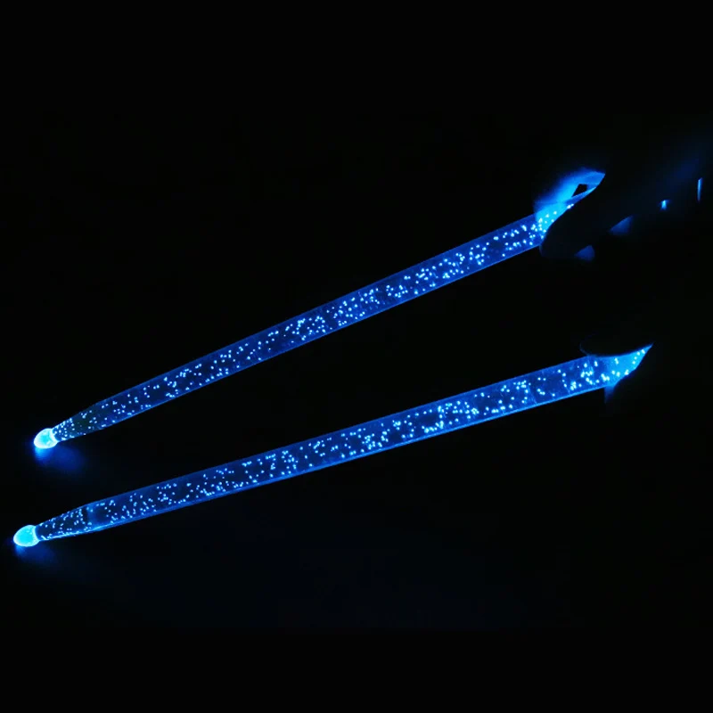 Drumsticks 5A Acrylic Flash Drum Stick Noctilucent Glow in The Dark Stage Performance Luminous Jazz Drumsticks