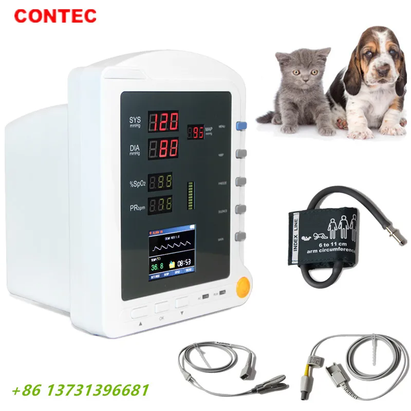 CONTEC VET Veterinary ICU Patient Monitor SPO2  Pulse Rate  NIBP Vital Signs Monitor CMS5100 VET