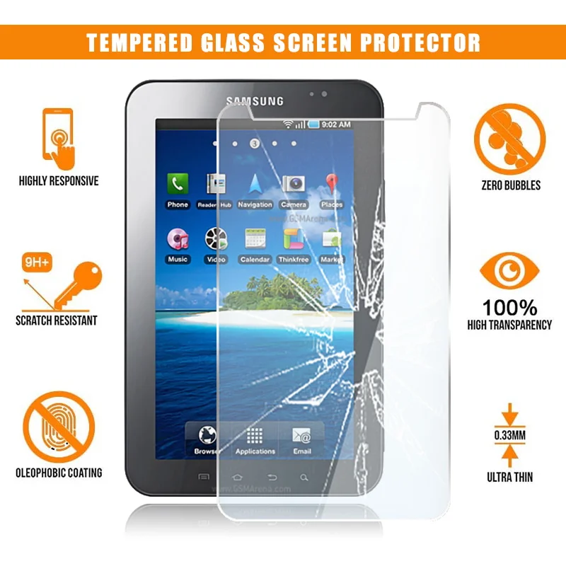 

Для Samsung Galaxy Tab 7.0 p1000 планшет закаленное стекло Защитная пленка для экрана устойчивая к царапинам защита от отпечатков пальцев HD прозрачная пленка