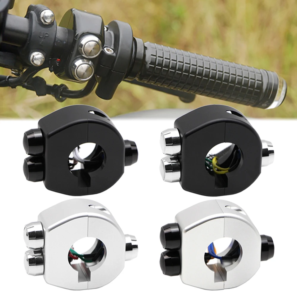 

1" 25mm Handlebar Motorcycle Switch Button Latch / Momentary Cnc Aluminum Alloy 12V Universal Cafe Racer Custom