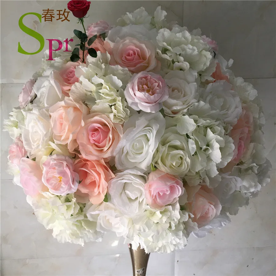 SPR Outdoor Elegant Wedding Orchid Bouquet Valentine Rose Greenery Garland Vine Silk Flower Arrangement Centerpiece