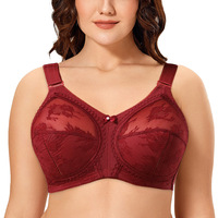 Lace Bra For Women Minimizer Bra Women Push Up Sexy Bra For Women Full Cup Wireless Large Bosom Plus Size Bra B C D E F G H I