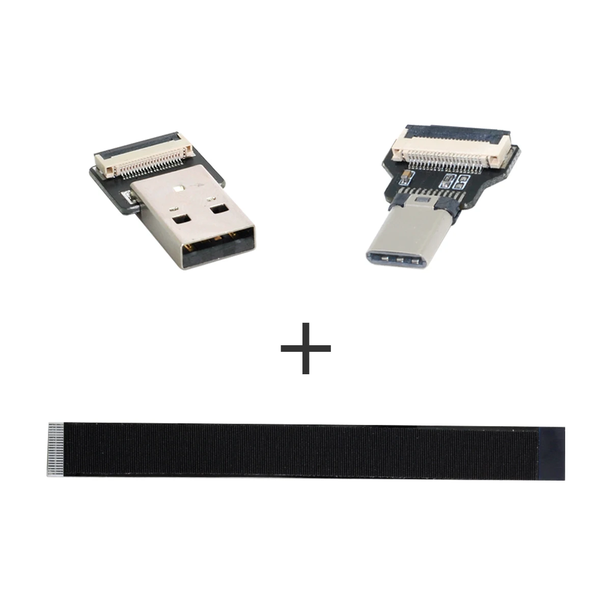 Cablecc USB 2.0 Type-A Mâle à USB-C Type-C Câble de données Mâle pio Slim FPC pour FPV & Disque & Téléphone