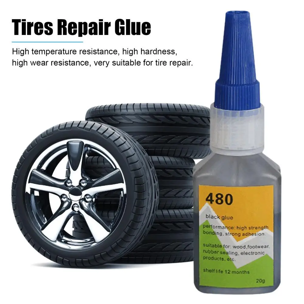 Mighty Tire Repair Glue Car Tyre Puncture Sealant Bike Car Tire Repair Patch Craft Adhesive Car Rubber Tire Seal Glue For Mot