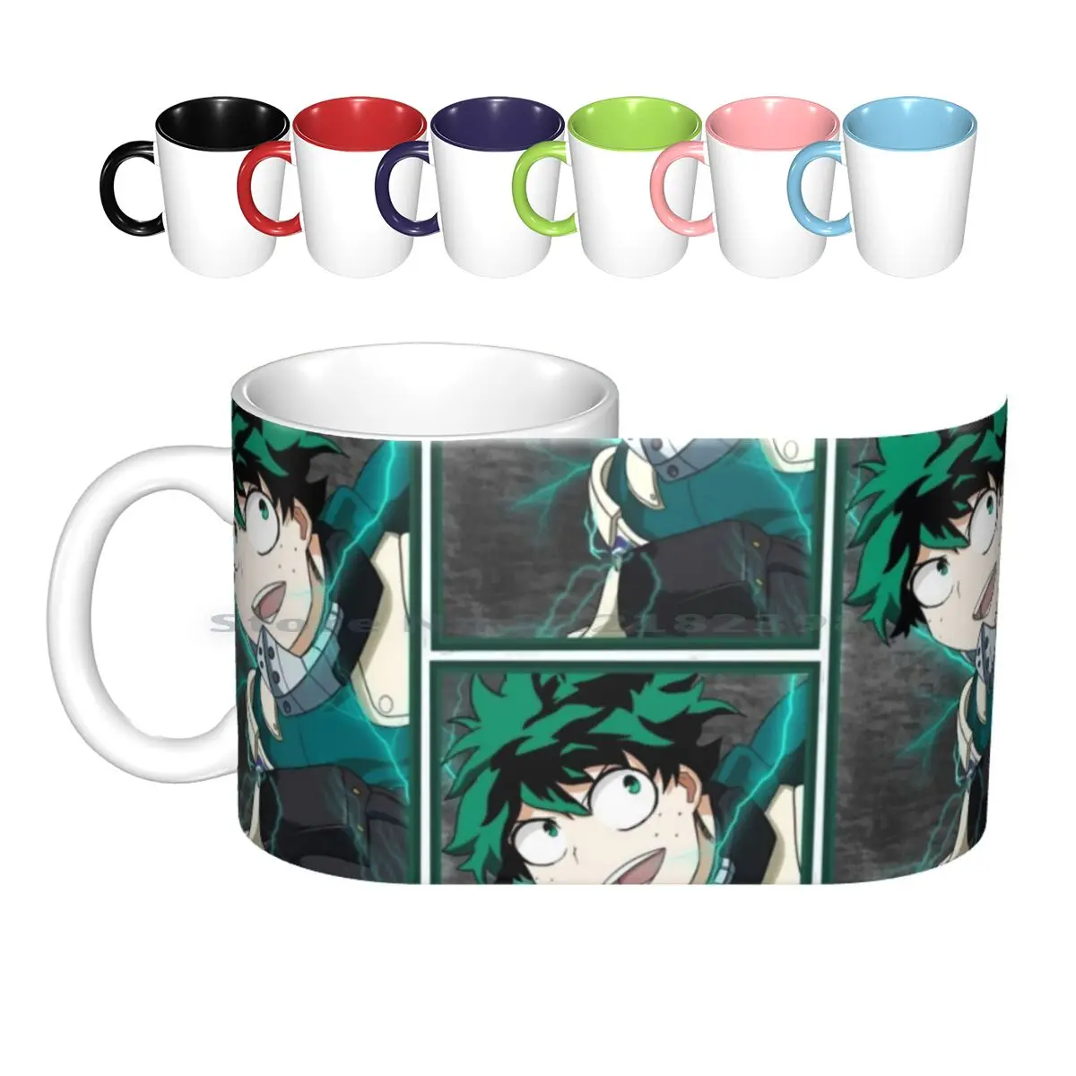 Керамические кружки Izuku Midoriya-Deku, кофейные чашки, Кружка для молока и чая, креативный тренд в винтажном стиле