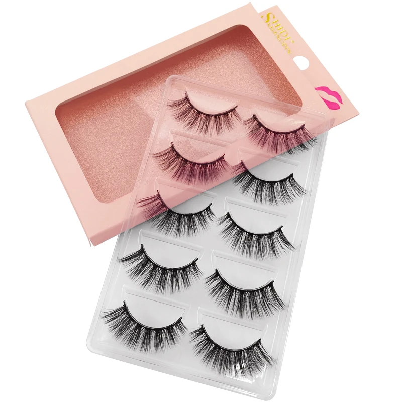 YSDO ขนตา 5 คู่ขนตาปลอมธรรมชาติยาว 3D Mink Lashes ปลอมขนตาปลอมขนตาเต็มรูปแบบแต่งหน้าขนตาปลอมขนตา