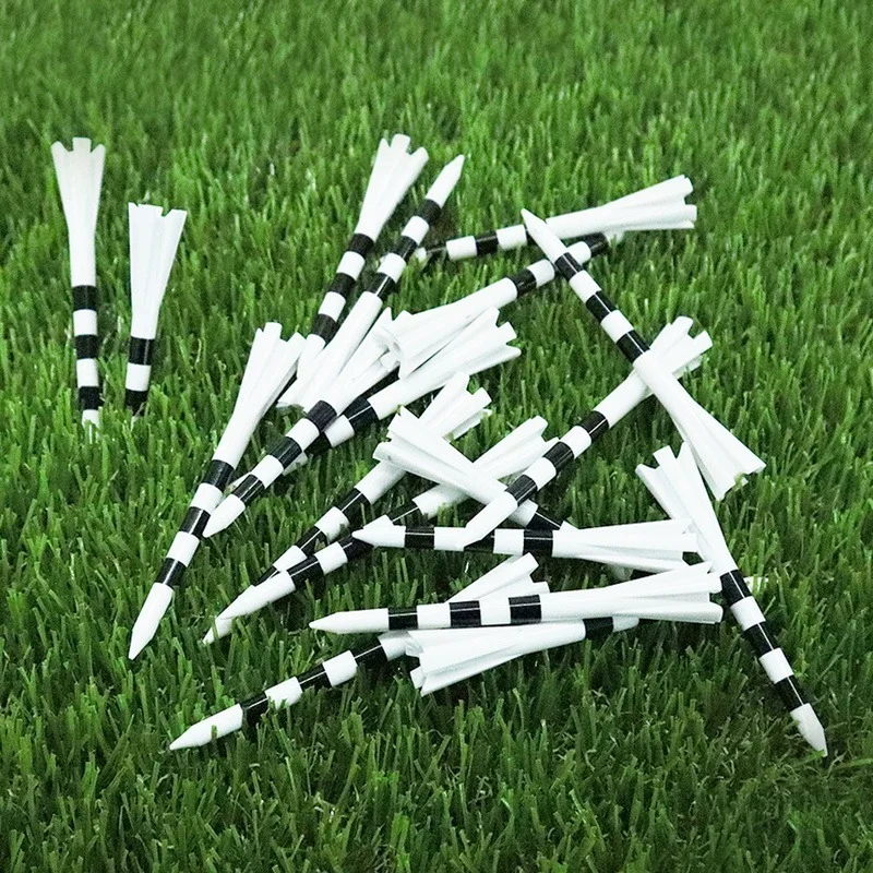 60 Pcs Durable Spin 5 Prongs Plastic Golf Tees 70mm 83mm Unbreakable Reduces Friction Drop Shipping