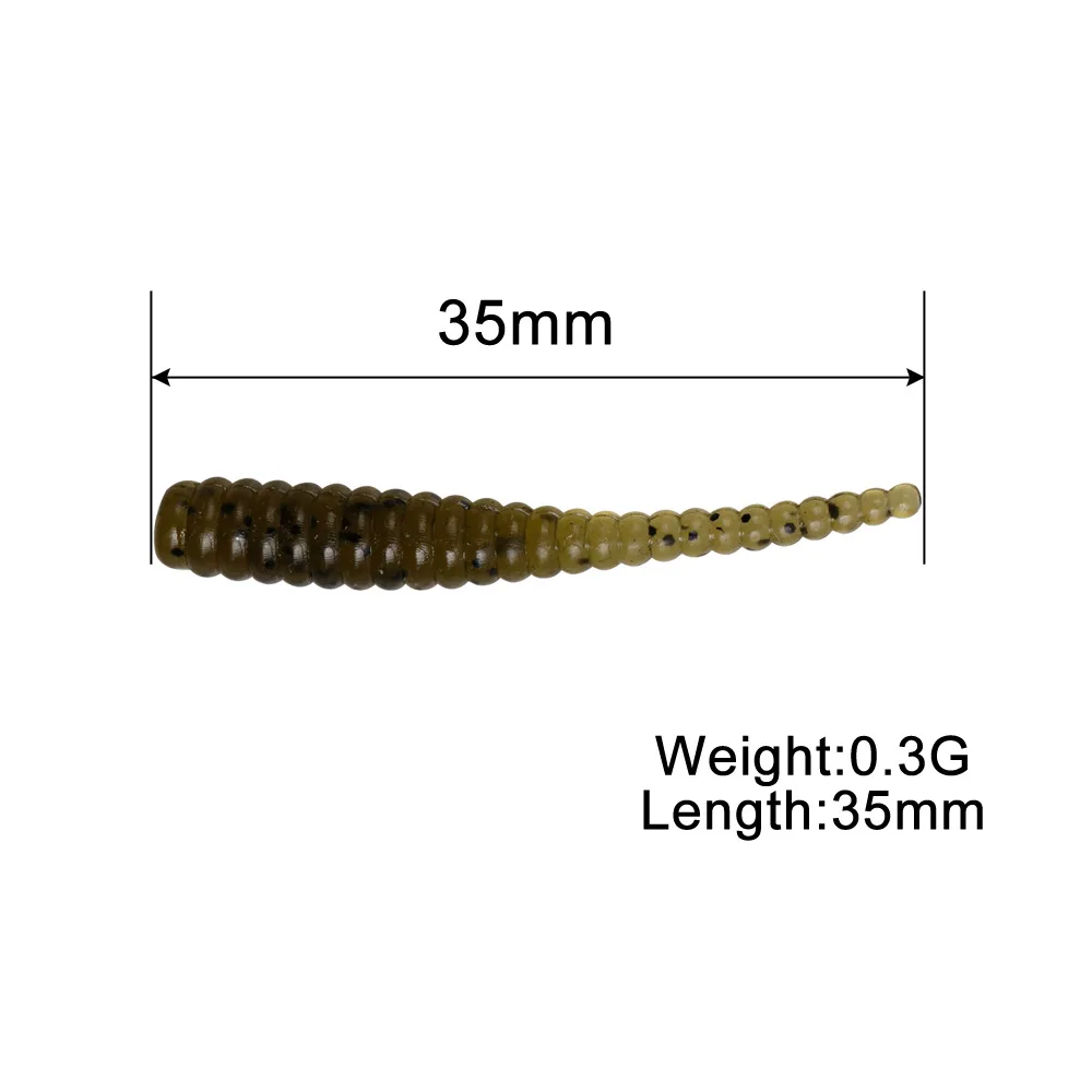 10pcs/lot Root Fishing Worm Soft Lure Artificial Silicone 0.3g/35mm Tail of needle Minnow Swimbait Jigging Pesca Bass Trout Bait