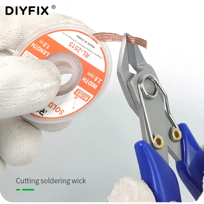 Diyfix alicate de corte de alta precisão, ferramenta de reparo de celular, cortador de cabo de linha elétrica, removedor, relife rl001