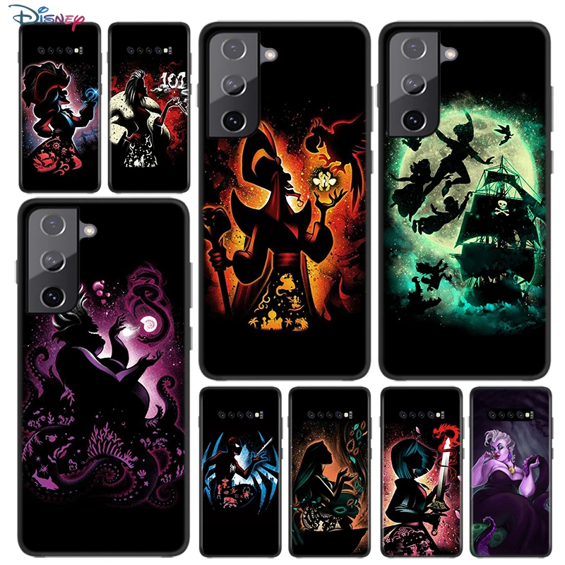 Villain Disney Princess For Samsung Galaxy S24 S23 S22 S21 S20 Ultra Plus Pro S10 S9 S8 S7 4G 5G Silicone Soft Black Phone Case