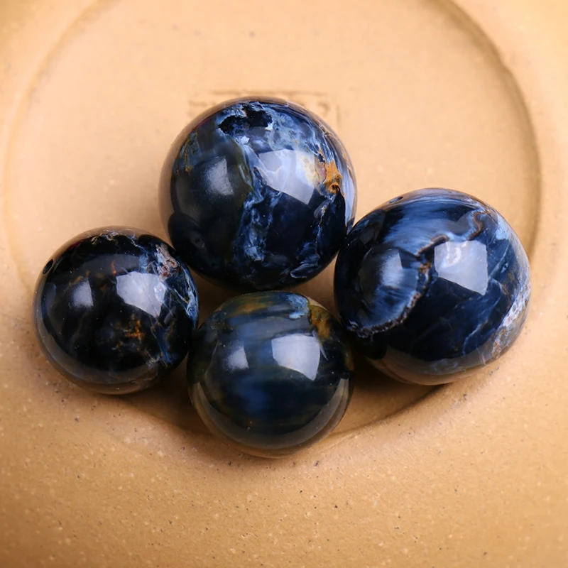 one piece loose beads BLUE ROUND PIETERSITE 10mm 20mm 14mm 18mmnature for making jewelry necklace FPPJ wholesale