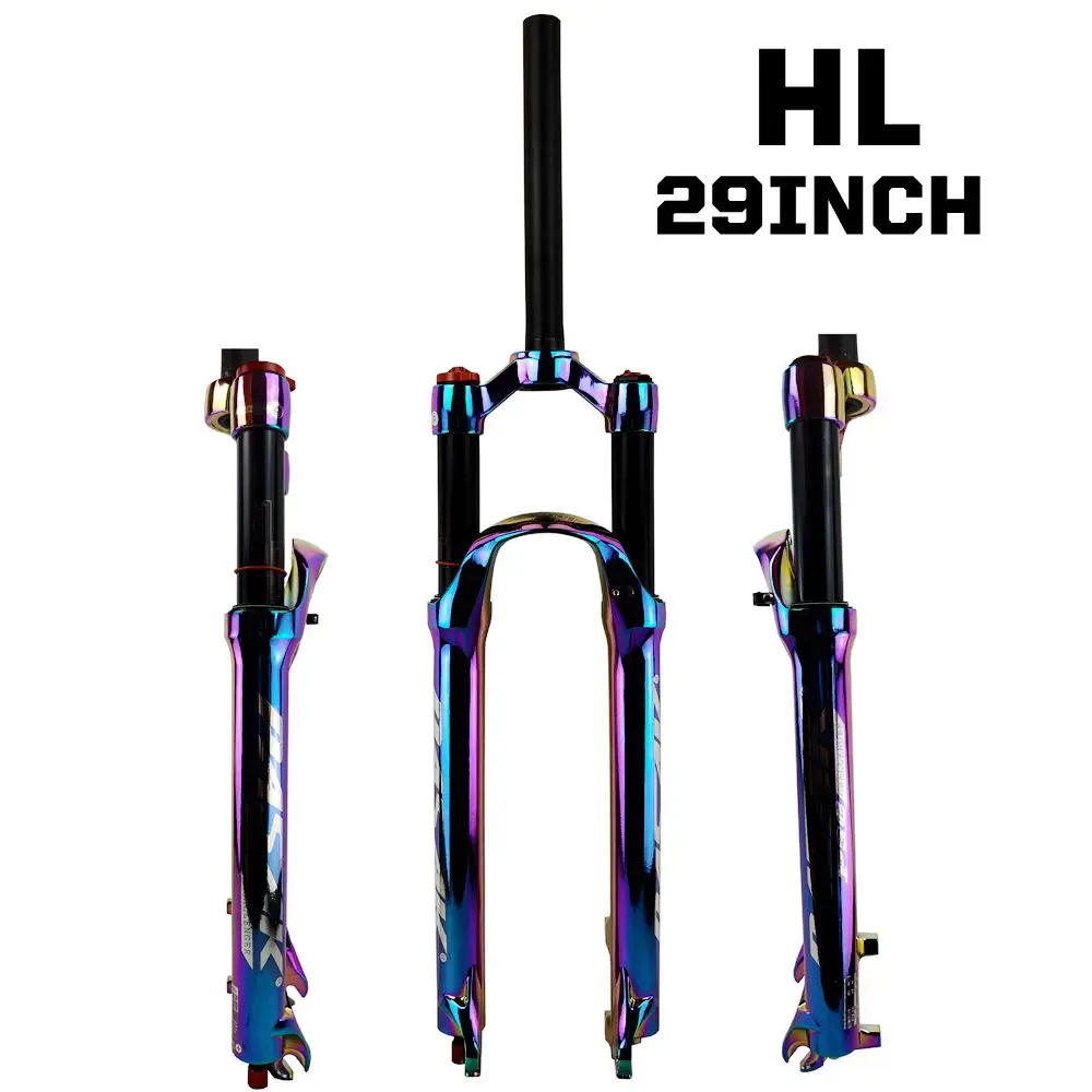 PASAK aluminum Alloy MTB Bicycle Fork Supension Air 26/27.5/29er Inch Mountain Bike 32RL100mm Fork For A Bicycle colour plating