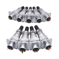 WS16  plug and socket connector 2-10pin female head male seat connector with anti-leakage reverse installation