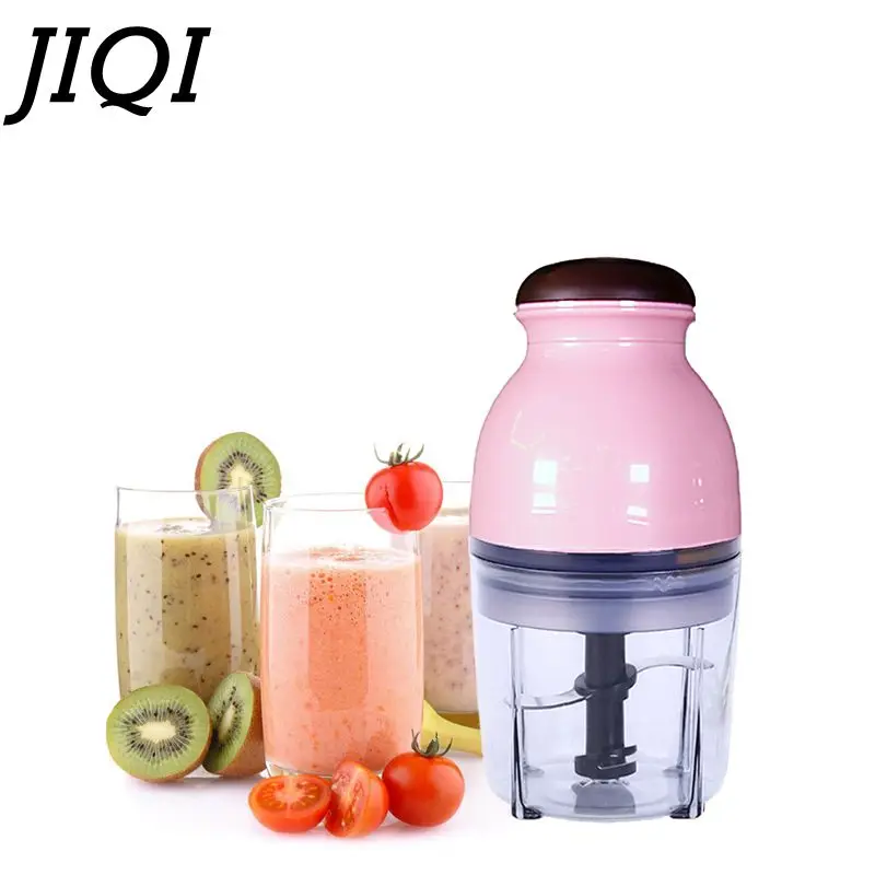 

JIQI 220V Electric Food Processor Mini Meat Ginder Juice Extractor Garlic Chili Mincer Baby Food Pumpkin Potato Puree Maker