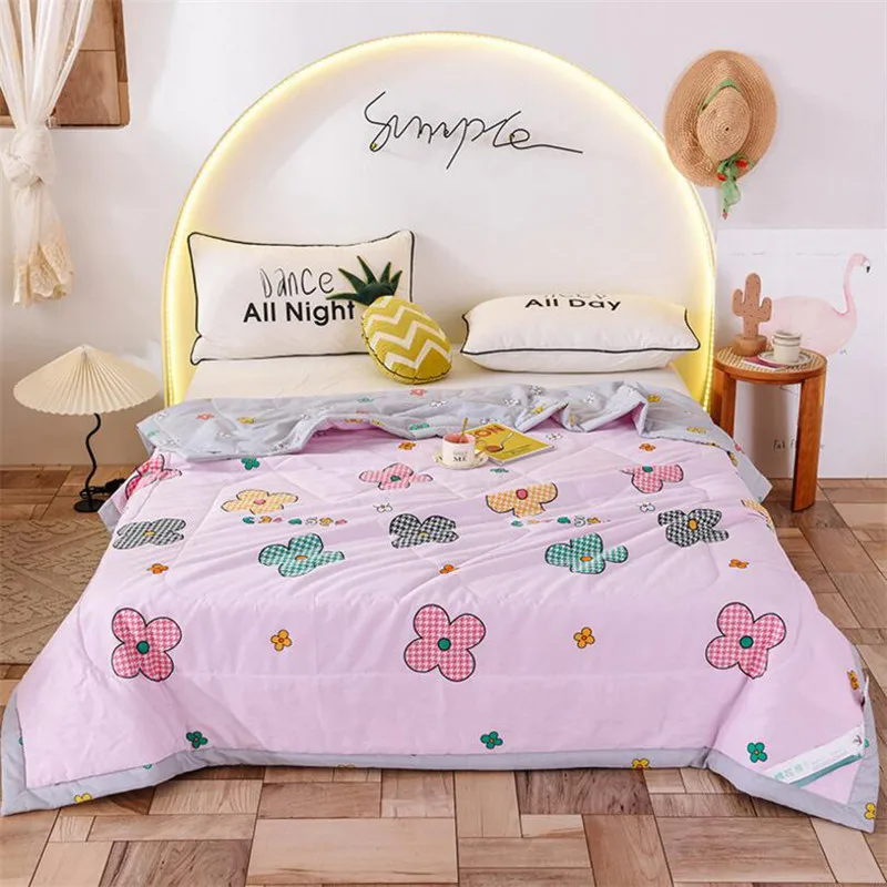 9 patterns 2 size cotton filling quilt twill cotton printing room quilt home textile kids children adult sleeping quilt blanket