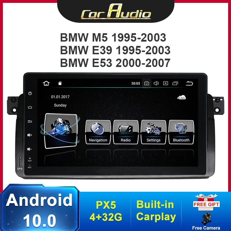 

9" Touch Screen Android Car Radio for BMW M5/E39/E53 1995-2003 Auto Multimedia Stereo Wireless Carplay GPS Navigation Headunit