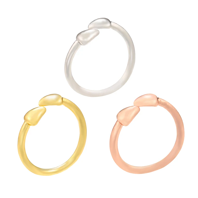 ZHUKOU 15x16mm Simple&stylish adjustable thin metal women's ring for women's birthday party gift good friend ring model: VJ16