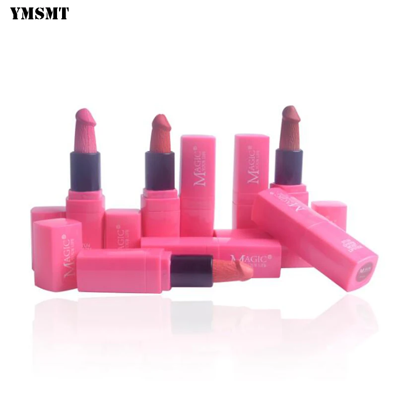 12 Colors Spoof Penis Lip Makeup Lipstick Lasting Moisturizing Cosmetics Lipstick Red Lipstick Matte Waterproof Lipstick