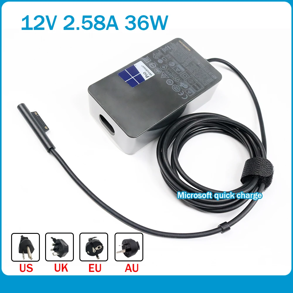 

12V 2.58A 36W power AC Adapter Tablet pc Charger 1625 for Microsoft Surface Pro 3 Pro 4 Core i5 i7 1631 1724 Battery Charger