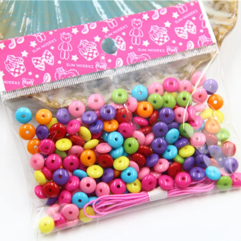 14 Shape Beads Toys For Children Lacing Necklace Beaded Bracelet Handmade Girl Gift Jewelry Making Classic Arts Crafts Toy