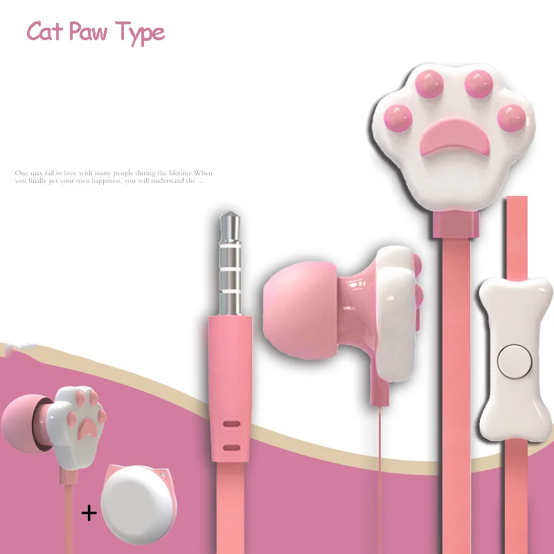 

CHYI Cat Paw Music Earphones Stereo Hifi In Ear Earbuds Colorful Cheap Sports Headset In-ear 3.5mm Ear Bud For Ipod Iphone