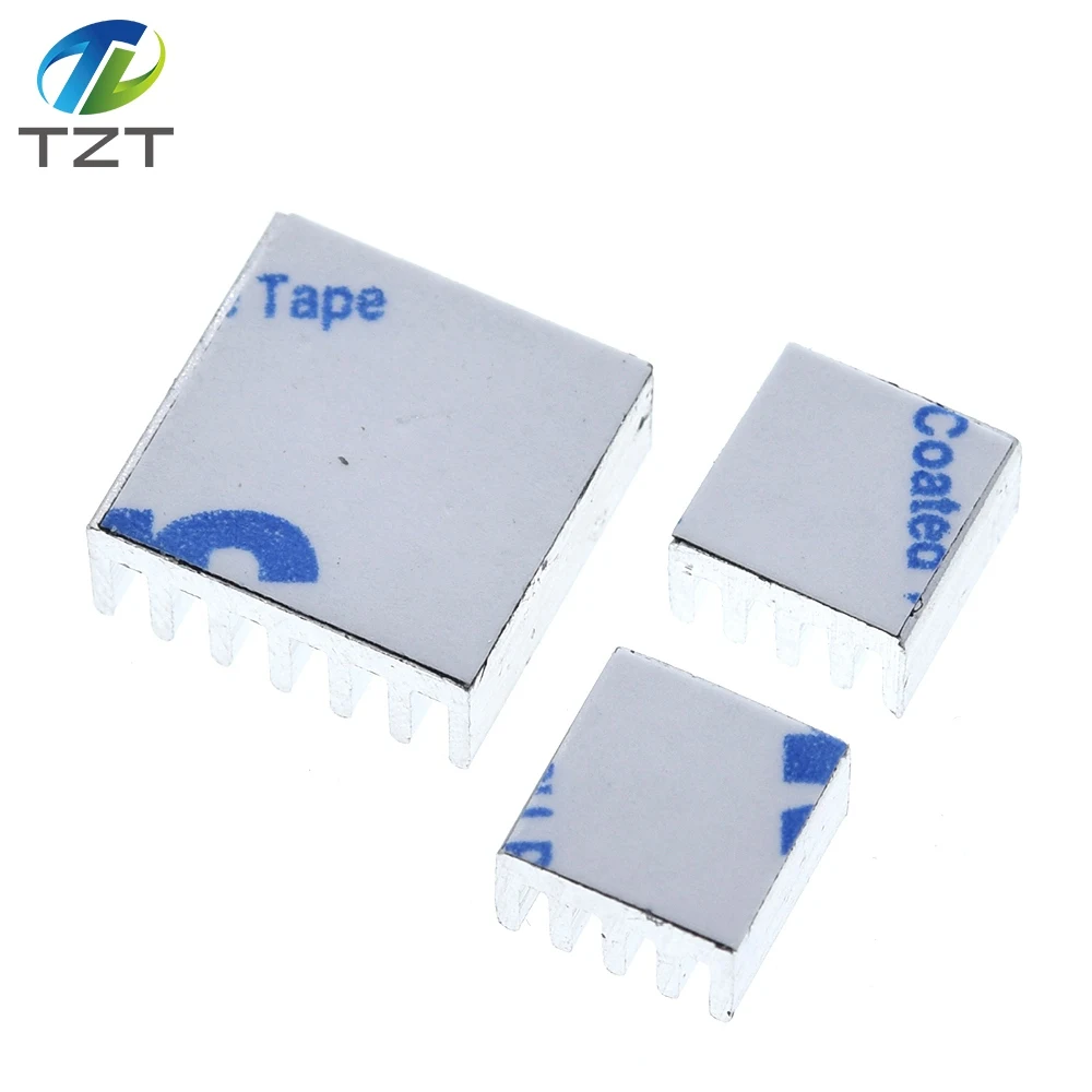 1 SET = 3 STÜCK Klebstoff Raspberry Pi Kühlkörper Kühler Reinem Aluminium Kühlkörper Set Kit Kühler Für Kühlung Raspberry Pi 2 B – Detail 3