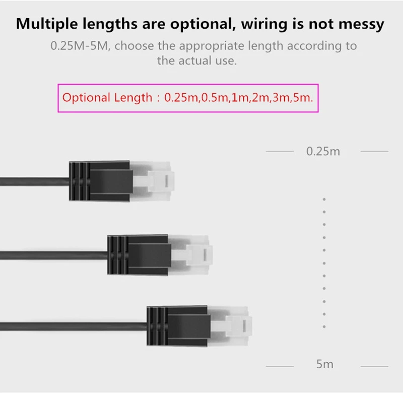 CAT6 Lan Cable Gigabit CAT6 Elbow 0.25M-10M CAT6 UTP 26AWG RJ45 Cable Side Angled L Shape RJ45 Patch Cord Shape Ethernet Cable