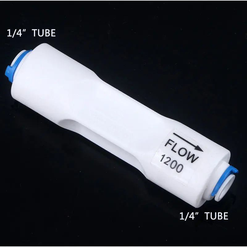 1/4 "Ống Thẳng Loại 1200CC Chất Thải Lưu Lượng Nước Regulater Restrictor Vòi Thẩm Thấu Ngược Đầu Nối Nhanh Ống Fittiing