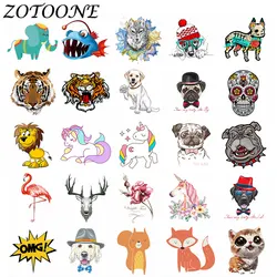 ZOTOONE Iron on Patches for Baby Clothing DIY Badges Stickers on Clothes Heat Transfer for T-shirts Appliques Animal Patch H