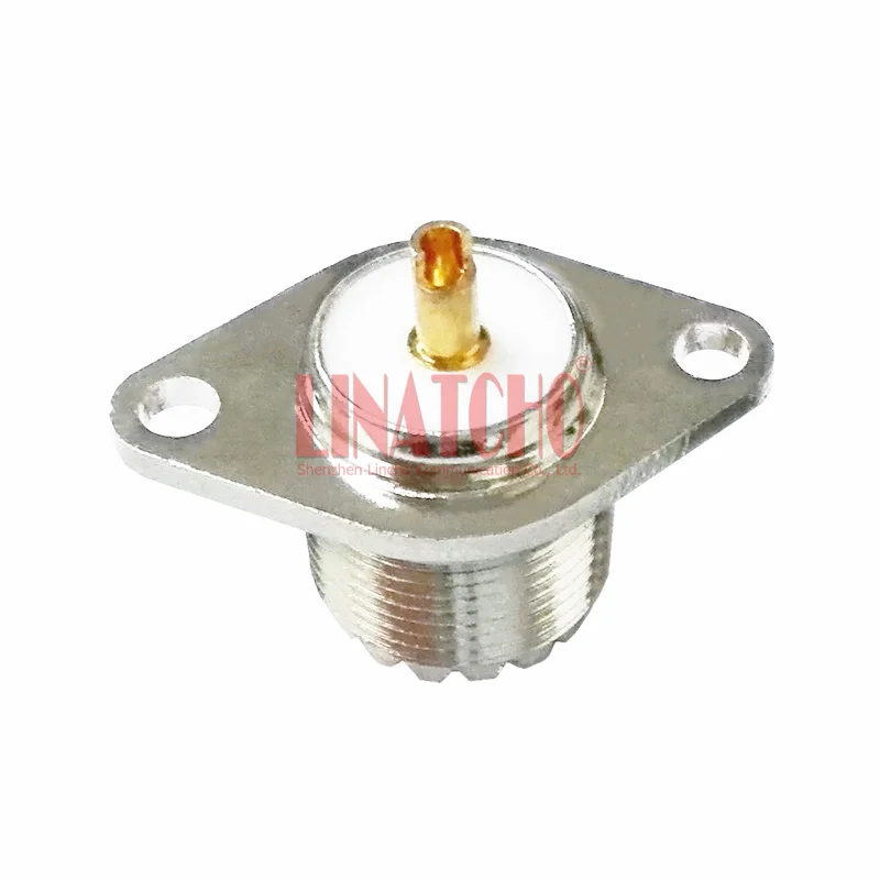 RF Coaxial SO239 UHF Female with Rhombus Flange 2 Holes PCB Antenna Socket Connector Jack