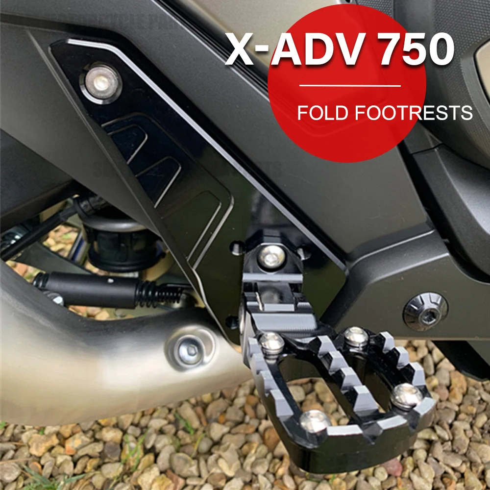 

NEW Motorcycle For Honda XADV X-adv 750 XADV750 2021-2025 2024 2023 Folding Footrests Passenger Rear Pedal Foot Pegs Stand 2021-
