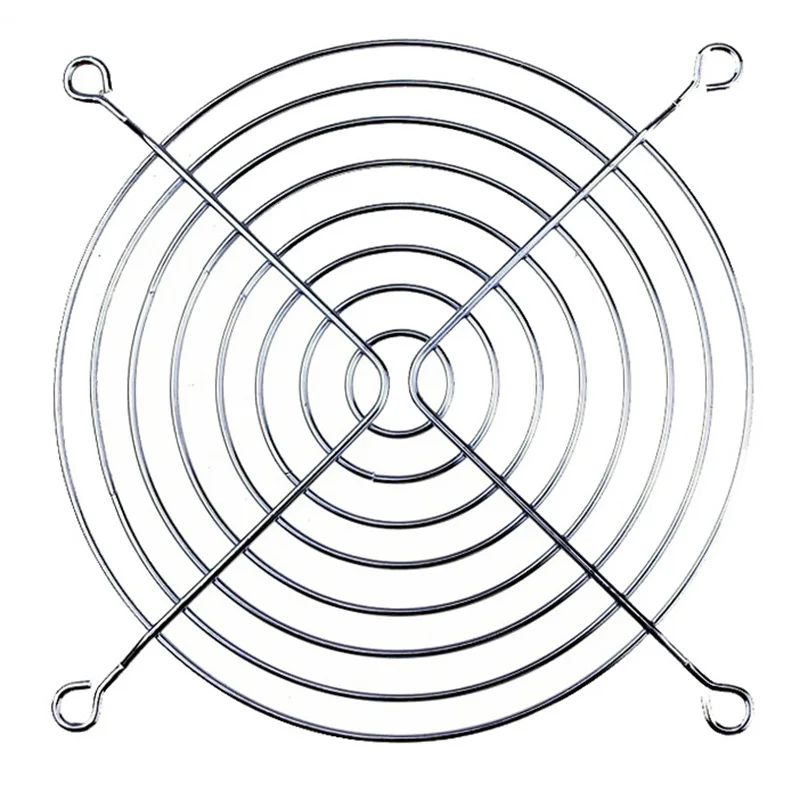 Protetor de dedo de fio de metal prata, protetor de dedo pc grelha ventilador dc 30mm 40mm 50mm 60mm 70mm 80mm 90mm 120mm 135mm 140mm 170mm 200mm