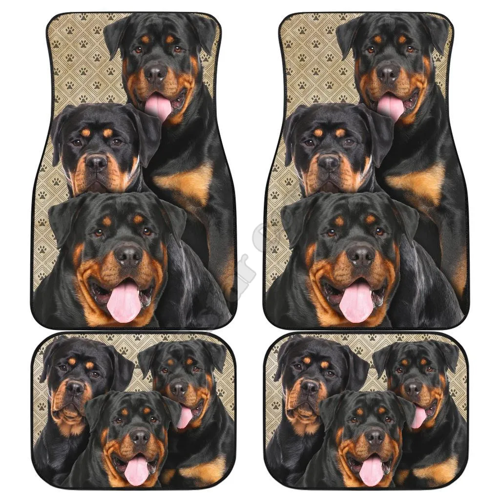 

Rottweiler Car Floor Mats For Rottweiler Dog Lover 3D Printed Pattern Mats Fit for Most Car Anti Slip Cheap Colorful 01