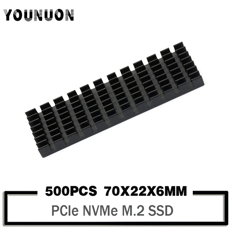 

500PCS Aluminum M.2 Hard Disk Heatsink Heat Dissipation Radiator Cooling Thermal Pad Cooler for M2 NGFF 2280 PCI-E NVME SSD