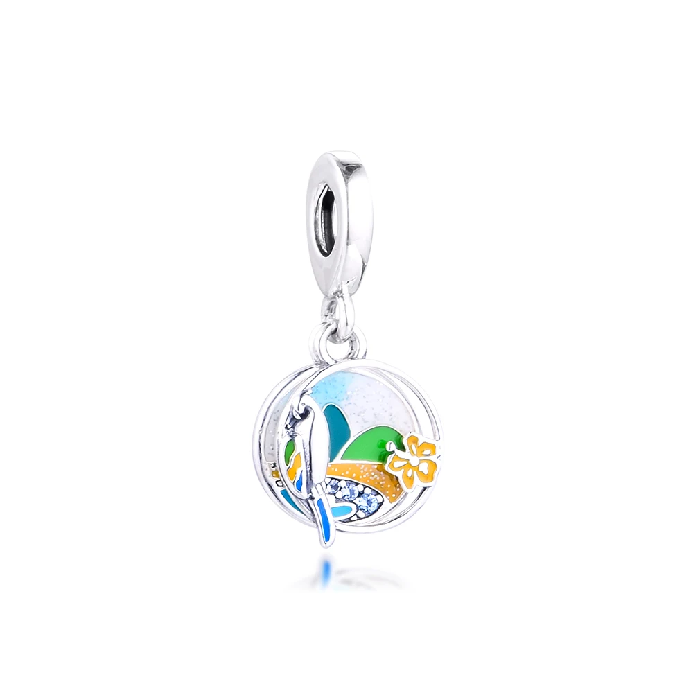 Brazilian Beach and Parrot Dangle Silver kralen voor sieraden maken Fits 925 Silver Original Charms Bracelets For Woman DIY