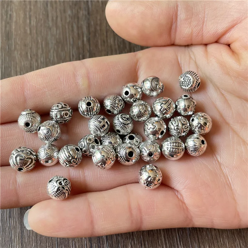 30 sztuk mieszane partie różnorodność joga księżyc gwiazda wzór koraliki dystansowe DIY ręcznie robione naszyjniki bransoletka
