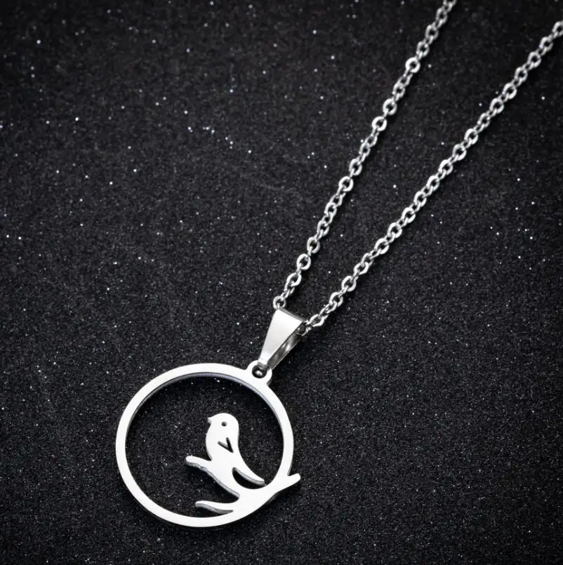 SMJEL Wild Dieren Ketting Roestvrij Staal Kolibrie Kettingen Leuke Eagle Phoenix Zwaluw Vogels Ketting Collares