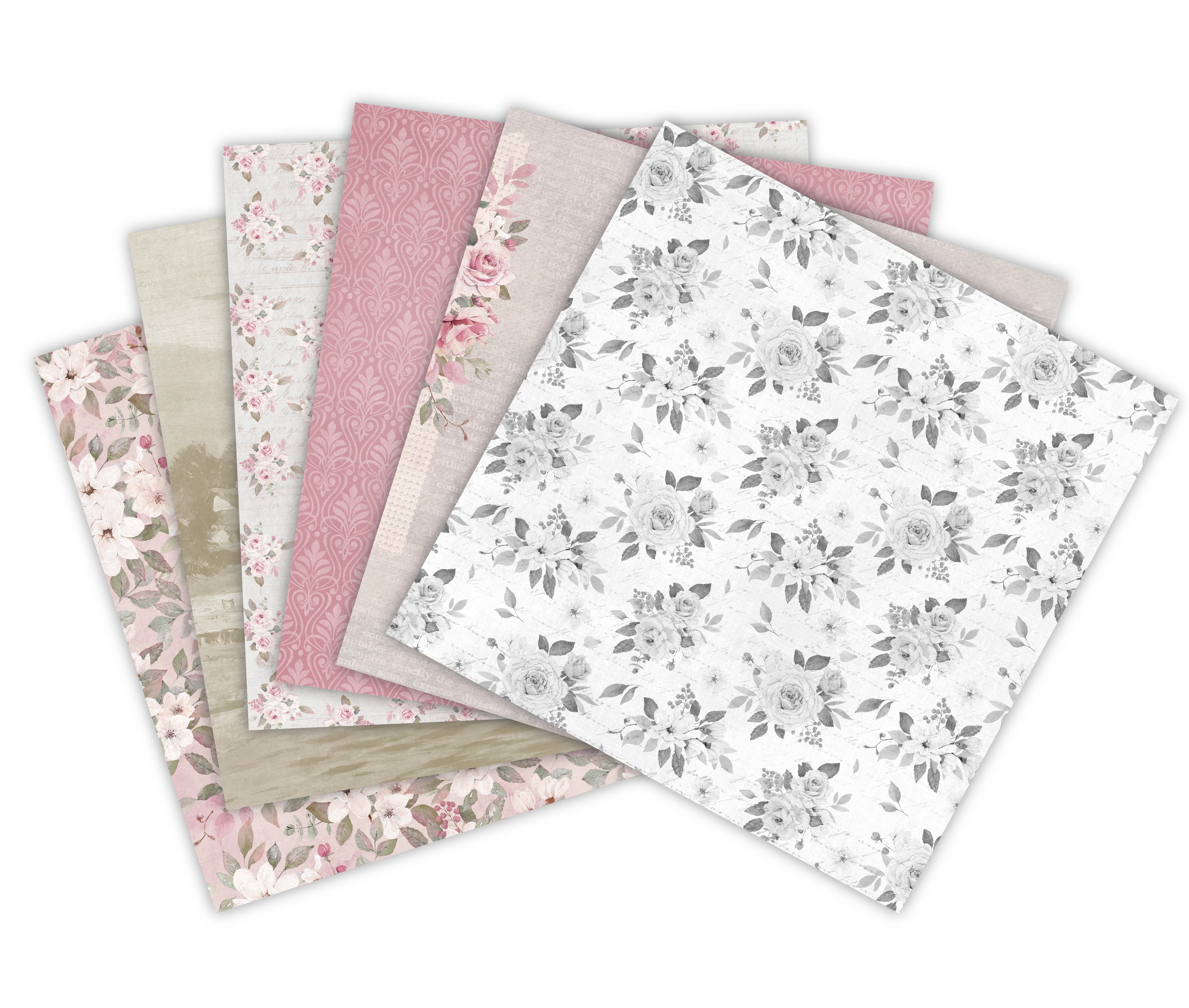 Elagant kwiatowy styl papier do scrapbookingu opakowanie 24 arkuszy ręcznie robiony papier typu kraft craft podkładka w tle