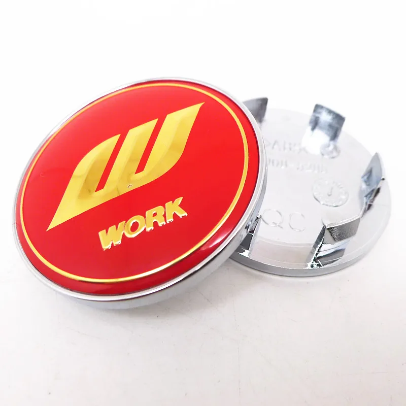 4pcs 60mm 51mm W Work Wheel Center Cap For WORK T1S/F2S/D3S/W4S/V5S Rims Cover 56mm Emblem Badge Sticker Accessories