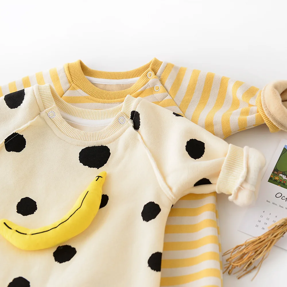 MILANCEL Baby Rompers Baby Girls Clothes Banana Baby Jumpsuit Infant Girl Clothing