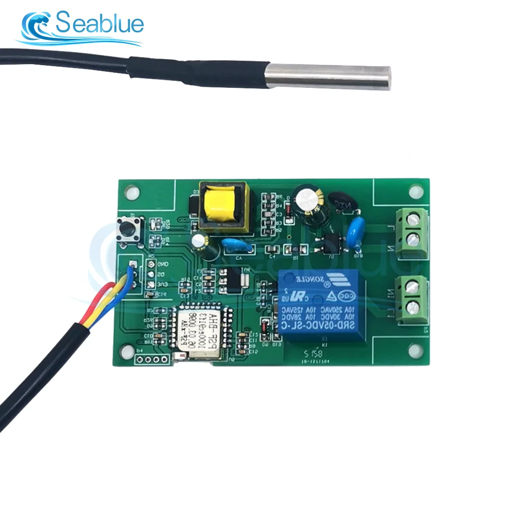 Temperature and Humidity Wireless Wifi Remote Control Module Thermostat Temperature Controller 220V 18B20 Sensor For EWelink