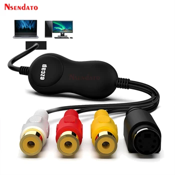 EZCAP 159 USB 2.0 אודיו וידאו Grabber לכידת כרטיס ממיר אנלוגי וידאו בפורמט דיגיטלי VHS למצלמות עבור Windows 10 MAC OS