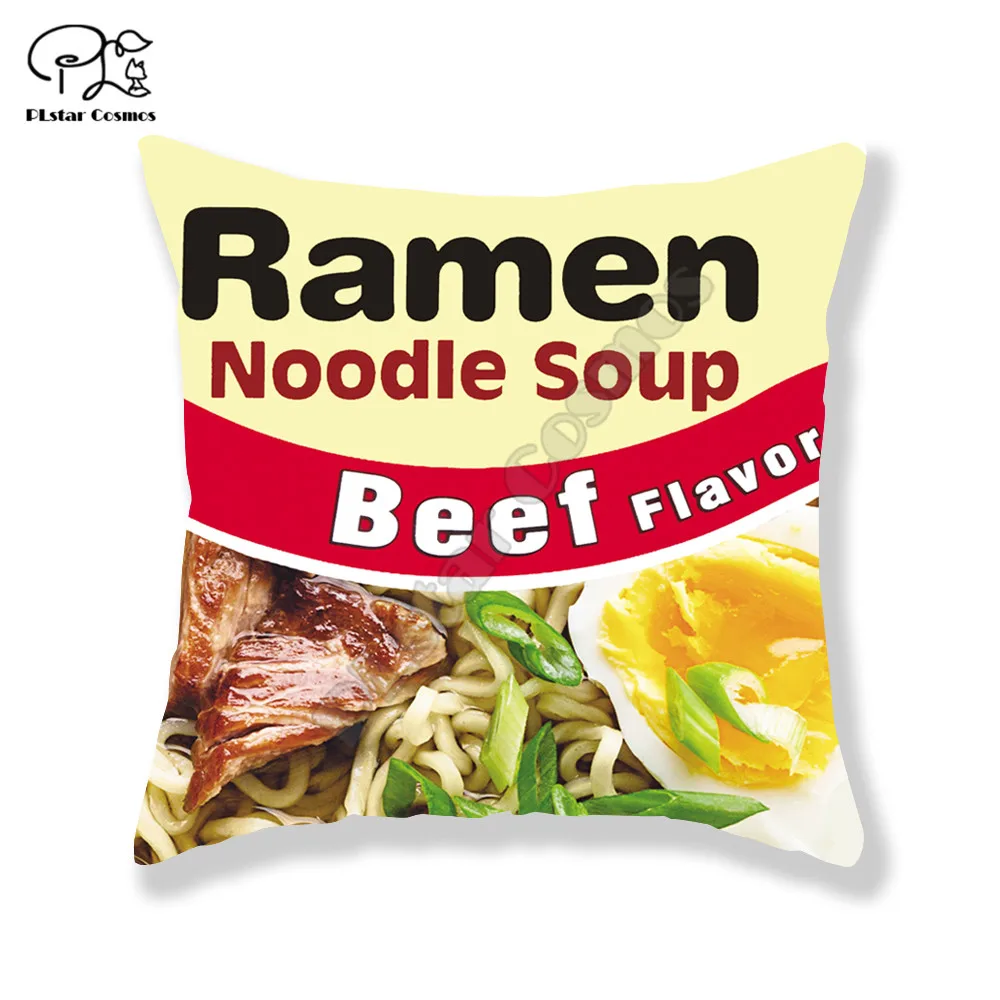 

Ramen 3D printed Polyester Decorative Pillowcases Throw Pillow Cover Square Zipper Pillow cases style-3