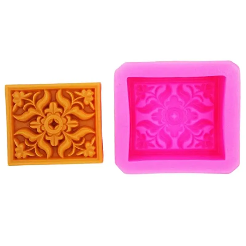 Engraving Flower Soap Mold  Craft Art Silicone Soap Mold Craft Molds DIY Handmade Soap Molds