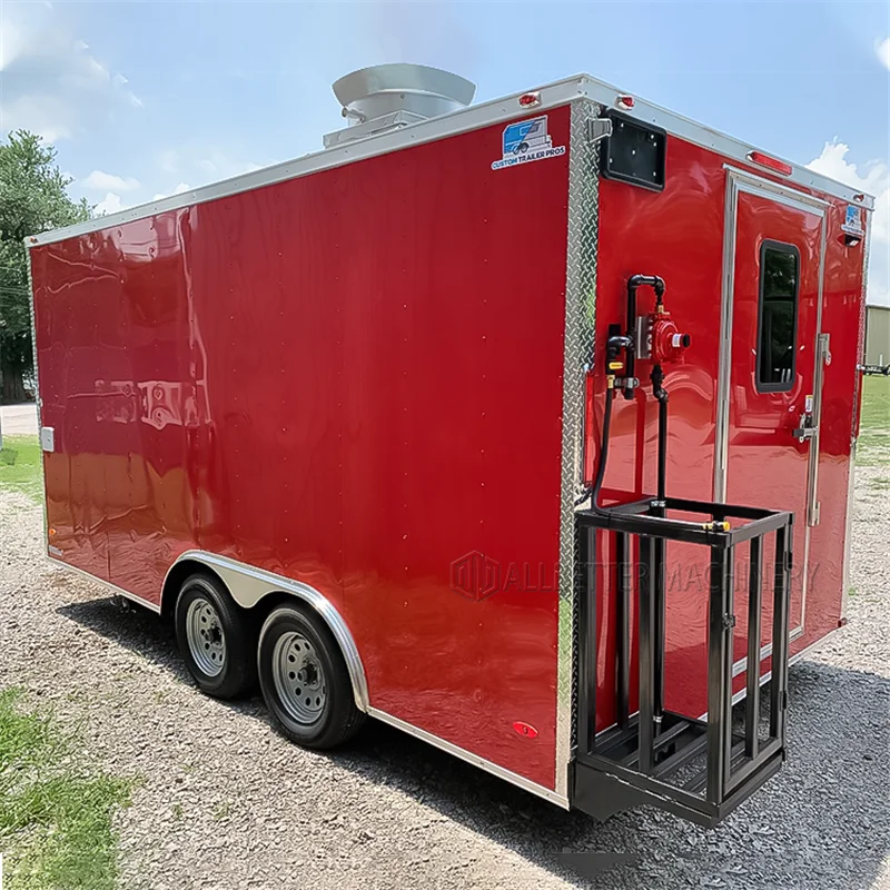 Allbetter Mobile Fast Food Kiosk Ice Cream Trucks Taco Van Kitchen Trailer CE Concession Shop Street Food Trailer Cart